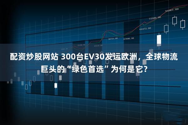 配资炒股网站 300台EV30发运欧洲，全球物流巨头的“绿色首选”为何是它？